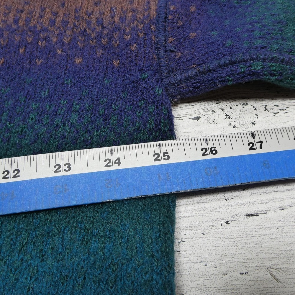 Vintage Early Winters Sweater Mens XL Multicolor Wool Shawl Collar Cardigan 90s - Picture 5 of 6